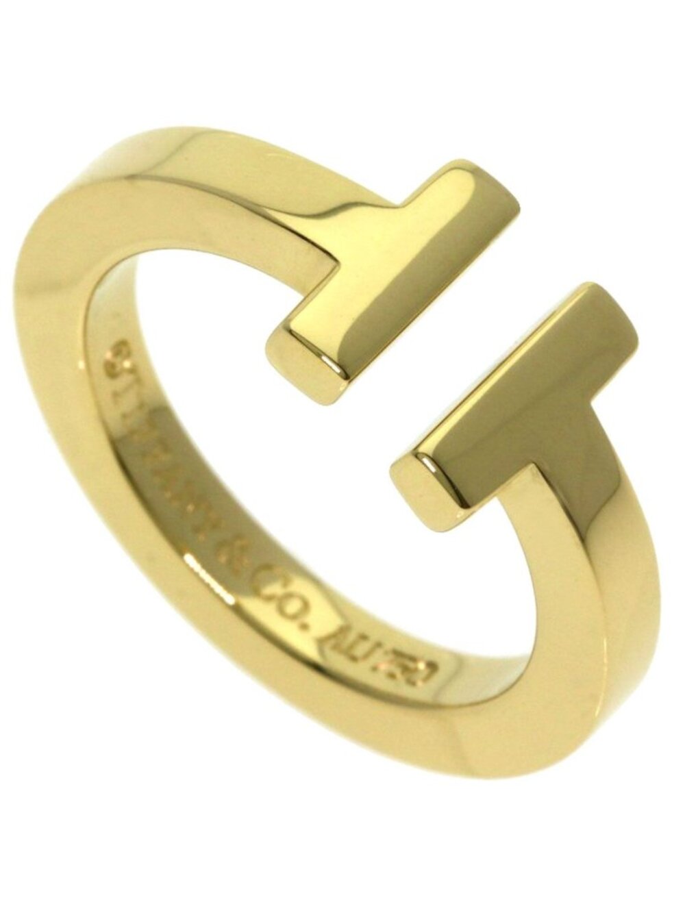 Tiffany & Co T Square Ring 18K Yellow Gold
